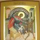 Nikita Besogon - Santo Mártir Nikita, exorcizando o demônio, em cruzes e ícones de Tver