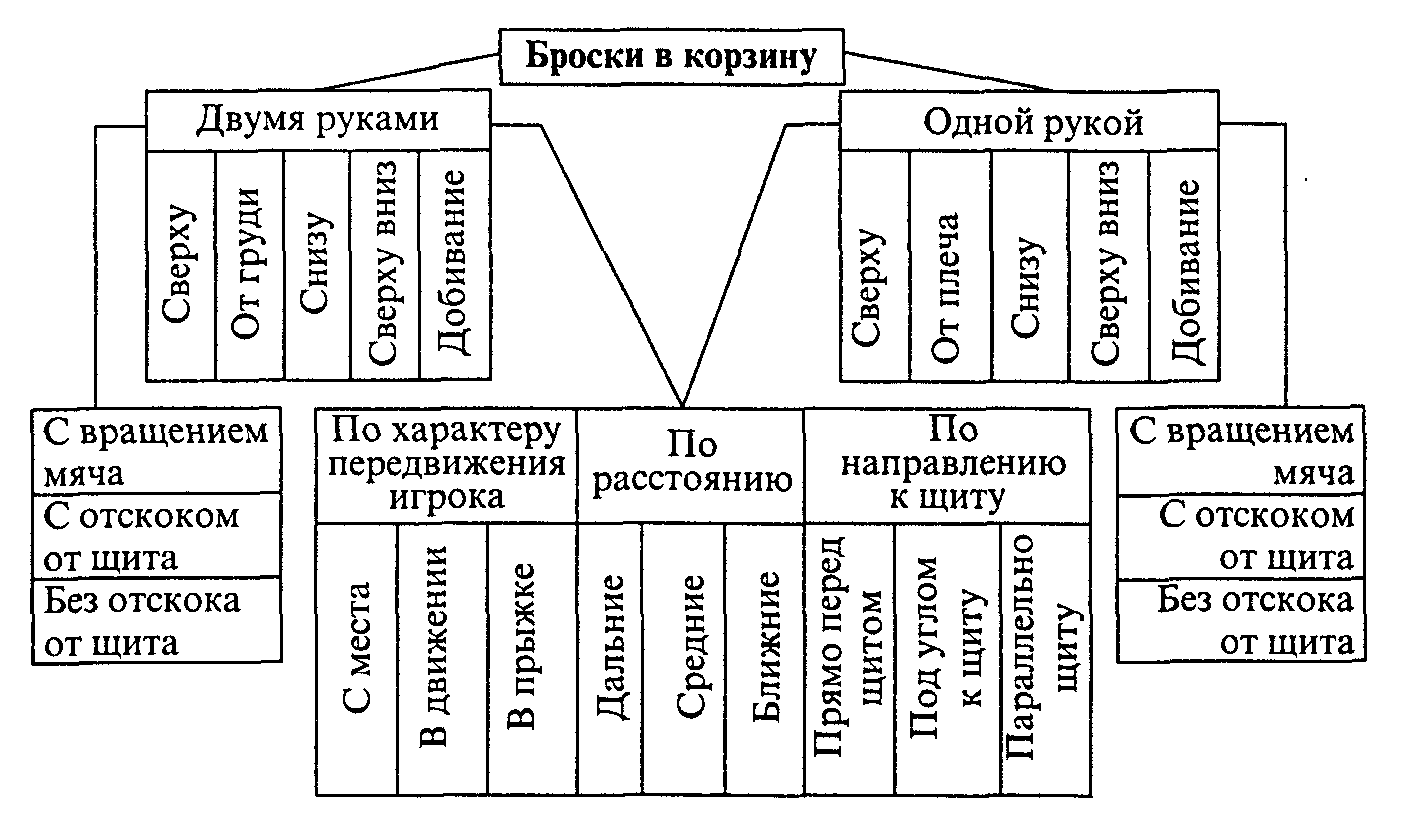 Классификация бросков в баскетболе